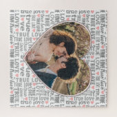 Herzgestaltetes Foto Wahre Love Valentines oder Ho Puzzle (Horizontal)
