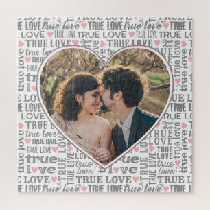 Herzgestaltetes Foto Wahre Love Valentines oder Ho Puzzle