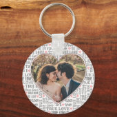 Herzgestaltetes Foto Wahre Love Valentines oder Ho Schlüsselanhänger (Vorderseite)