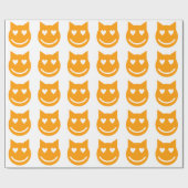 Herzgestapelte Augen Emoji Geschenkpapier (Flach)