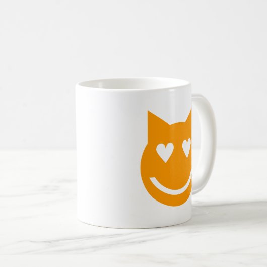 Herzgestapelte Augen Emoji Kaffeetasse (VorderseiteRechts)
