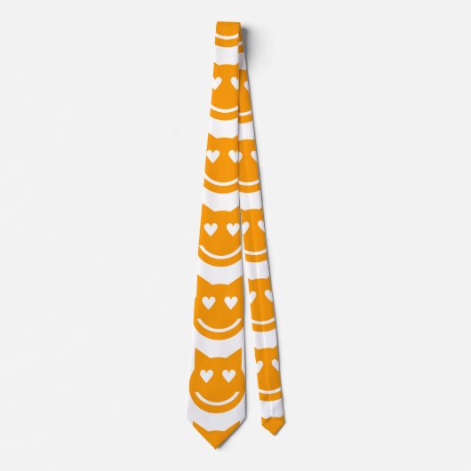 Herzgestapelte Augen Emoji Krawatte (Vorderseite)