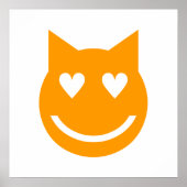 Herzgestapelte Augen Emoji Poster (Vorne)