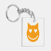 Herzgestapelte Augen Emoji Schlüsselanhänger (Vorderseite links)