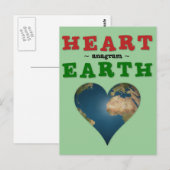 Herzgestapelte Erdanagramme Postkarte (Vorne/Hinten)