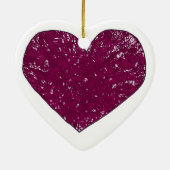 Herzgestapelte Magenta Spitzen Ornamente (Hinten)