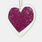 Herzgestapelte Magenta Spitzen Ornamente (Links)