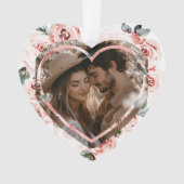 Herzgestapelte Valentines Floral Ornament (Vorderseite)