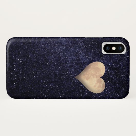Herzgestapelter Mond in der Sternennacht Case-Mate iPhone Hülle (Rückseite (Horizontal))