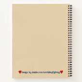 Herzgestapelter Mond in der Sternennacht Notizblock (Rückseite)