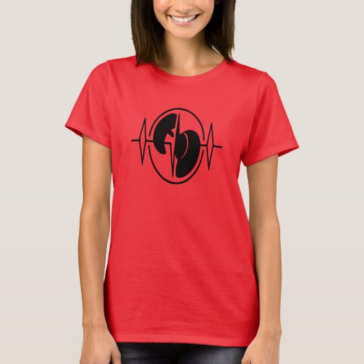 Herzgestreifter T - Shirt (Vorderseite)
