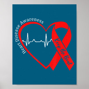 Herzgesundheit Herzkrankheit Bewusstsein Chd Herzs Poster