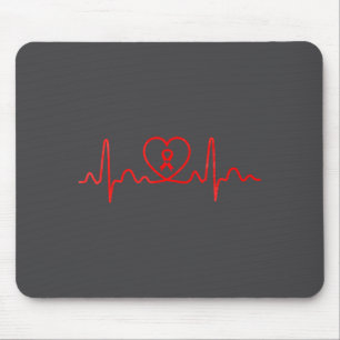 Herzgesundheit Herzkrankheit Bewusstsein Herzschla Mousepad