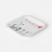 Herzgesundheit Herzmedizin Pappteller (Gewinkelt)