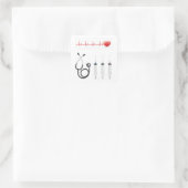 Herzgesundheit Herzmedizin Quadratischer Aufkleber (Tasche)