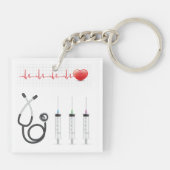 Herzgesundheit Herzmedizin Schlüsselanhänger (Rückseite)