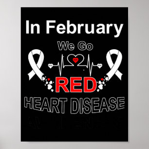 Herzgesundheitsmonat Bewusstsein im Februar Amerik Poster