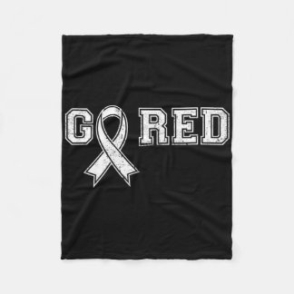 Herzgesundheitsmonat-Shirt Go Red Herzaufklärung  Fleecedecke