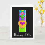 Herzginger Jar Grußkarte Karte (Gelbe Blume)