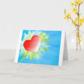 Herzglanz Karte (Gelbe Blume)
