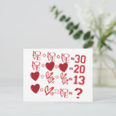 Herzgleichung Feiertagspostkarte (Stehend Vorderseite)