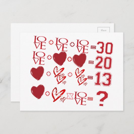 Herzgleichung Feiertagspostkarte (Vorne/Hinten)