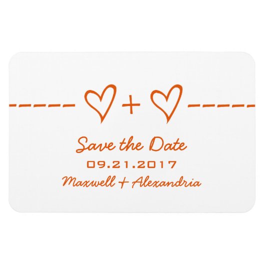 Herzgleichung Speichern Sie das Datumsfenster, Ora Magnet (Horizontal)