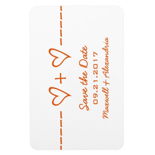 Herzgleichung Speichern Sie das Datumsfenster, Ora Magnet (Vertikal)