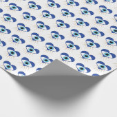 Herzgriechisches Böses Auge Geschenkpapier (Ecke)