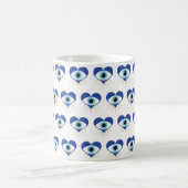 Herzgriechisches Böses Auge Kaffeetasse (Mittel)