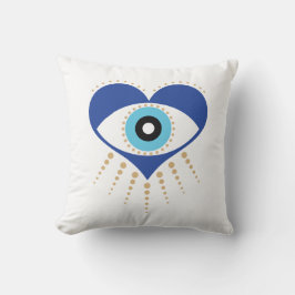 Herzgriechisches Böses Auge Kissen