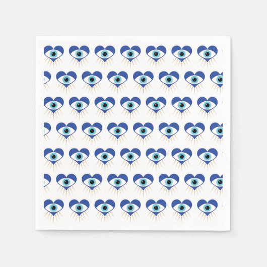 Herzgriechisches Böses Auge Serviette (Vorderseite)