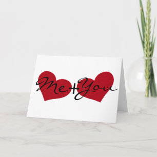 Herzgrußkarte für mich und Sie Valentinstag Feiertagskarte