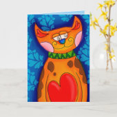 Herzgrußkarte Karte (Gelbe Blume)