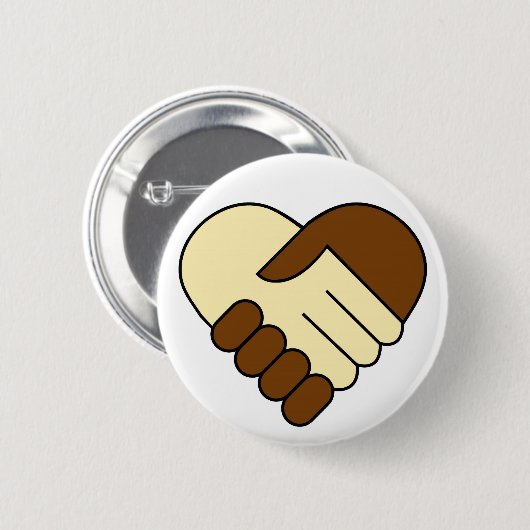 "Herzhändedruck" Knopf Button (Vorne & Hinten)