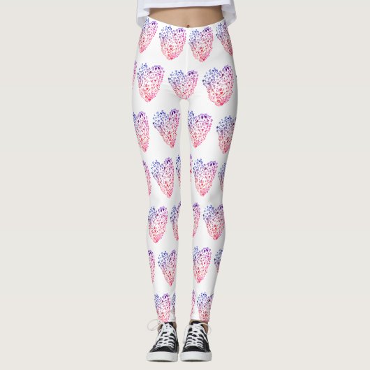 Herzherz Zeichnend Leggings (Vorderseite)