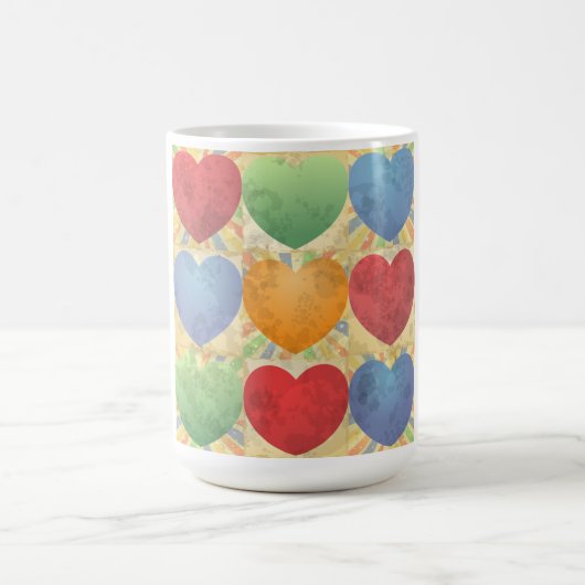 Herzhintergrund Kaffeetasse (Mittel)