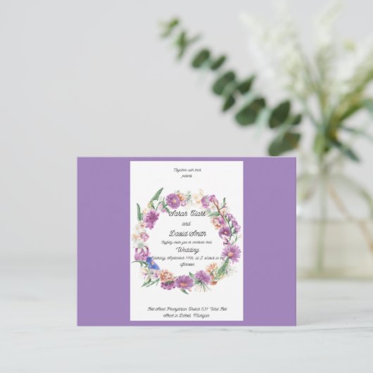 Herzhochzeit Einladung (Stehend Vorderseite)