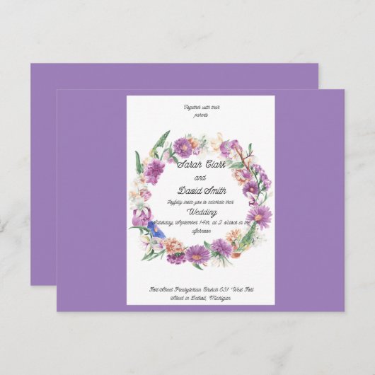 Herzhochzeit Einladung (Vorne/Hinten)