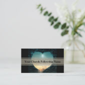 Herzhöhle Kreuz Kirche Pastor Visitenkarte (Stehend Vorderseite)