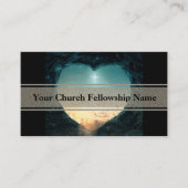 Herzhöhle Kreuz Kirche Pastor Visitenkarte (Vorderseite)