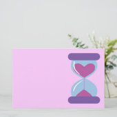 HerzHourglass Briefpapier (Stehend Vorderseite)