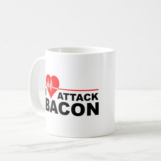 Herzinfarkt Bacon Funny Mug Kaffeetasse (Vorderseite Links)