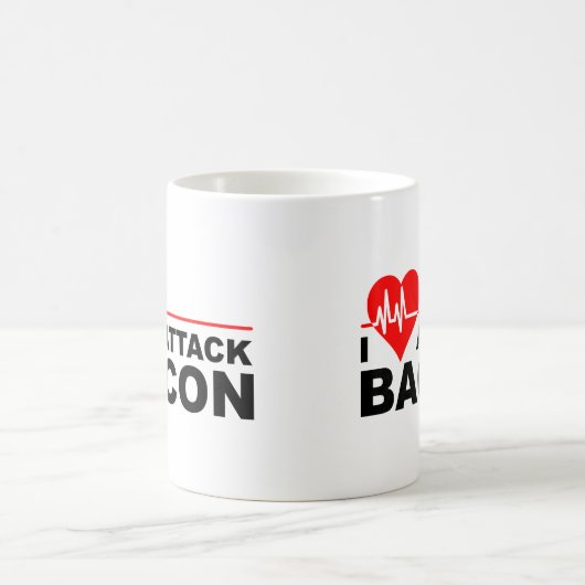 Herzinfarkt Bacon Funny Mug Kaffeetasse (Mittel)