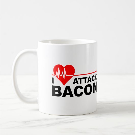 Herzinfarkt Bacon Funny Mug Kaffeetasse (Links)
