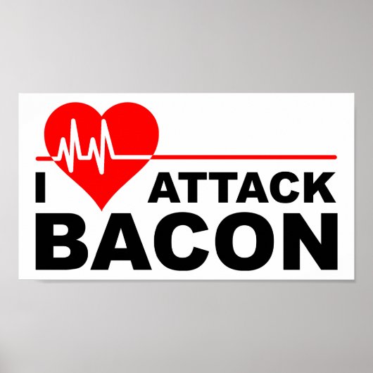 Herzinfarkt Bacon Funny Poster (Vorne)
