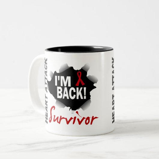 Herzinfarkt des Überlebend-7 Zweifarbige Tasse (Vorderseite Links)