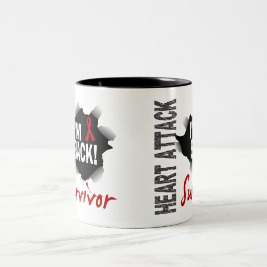 Herzinfarkt des Überlebend-7 Zweifarbige Tasse (Mittel)