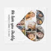 Herzinfarkt Foto Instagram Collage Fleecedecke (Vorderseite (Horizontal))