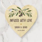 Herzinfarkt mit Olivenöl Liebe Rustikale Hochzeit Geschenkanhänger (Vorderseite)